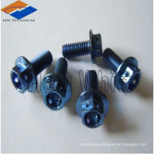 titanium flange head bolt with safty holes